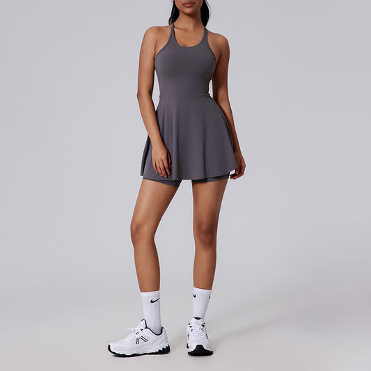 Wholesale Thin Straps Backless Pleated Tennis | Wonderxfans bulk activewear