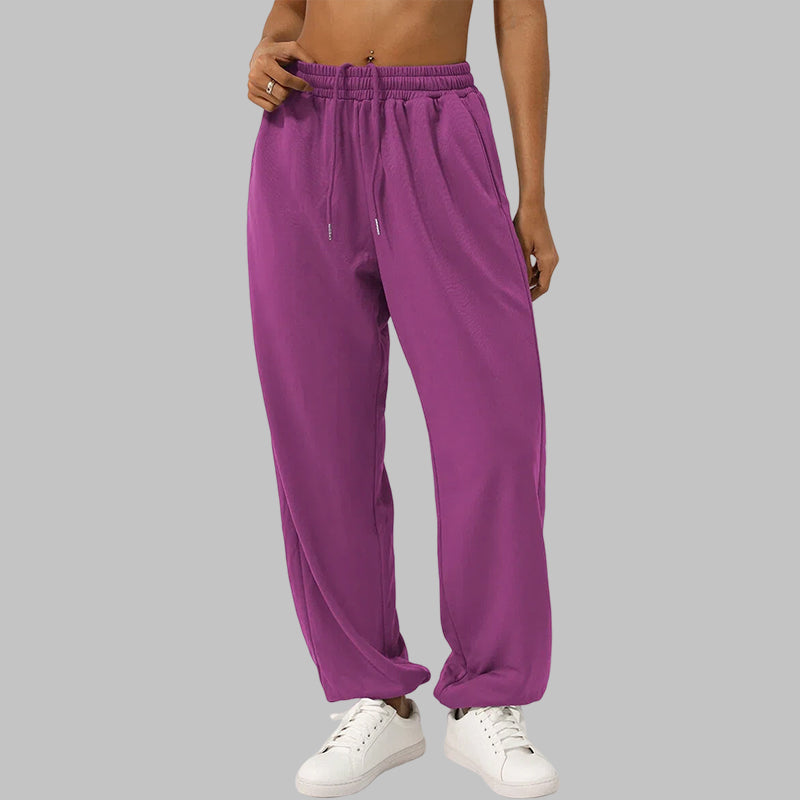 Loose Fit Drawstring Joggers with Tapered Cuffs