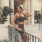 Wholesale Cross-Back Sports Bra & High-Waist Biker Shorts Set – Naked-Feel Quick-Dry Yoga 2-Piece