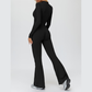 Stand-up collar+half-zip sports jumpsuit