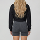 Wholesale long sleeved loose casual solid color hoodie