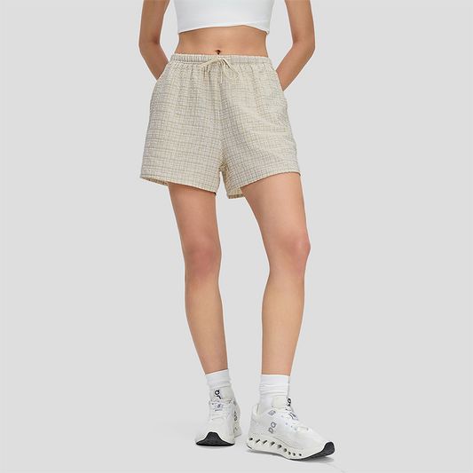 Wholesale plaid quick-drying running training shorts