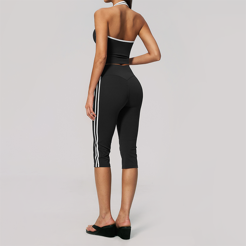 Wholesale Women's Cream-Feel Fleece Sleeveless Vest & High waisted cropped pants Set