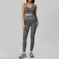Women's Leopard Print Tank Top + Hip-High Leggings 2-Piece Set