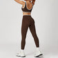 Ultra-Soft Contrasting Color Sports Bra + High Waist leggings 2-piece Set