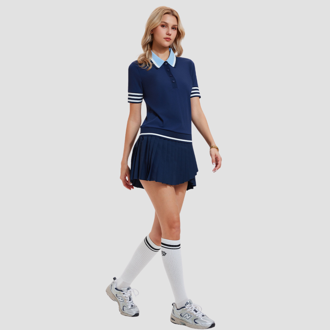Wholesale New Sports Short Sleeve for Women Slimming High Elastic Fitness POLO Shirt Outdoor Running Tennis Set