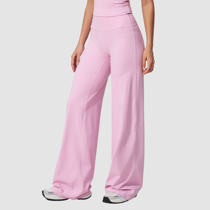 High-waisted wide-leg sweatpants
