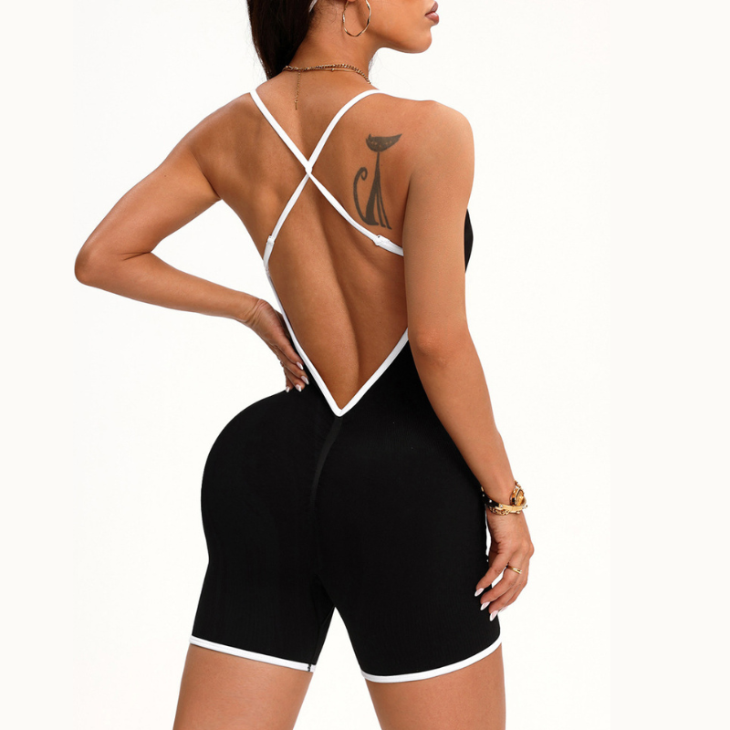 Ladies' cross-back jumpsuit
