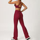 SPORTS BRA +Slim-fit athletic flare pants
