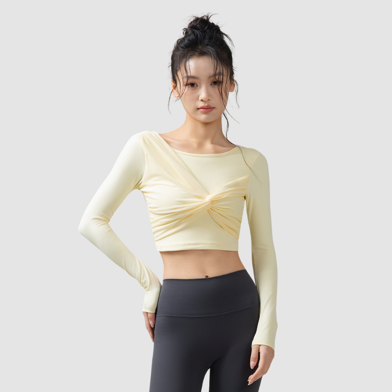 Wholesale Slim Fit Long Sleeve Yoga Top