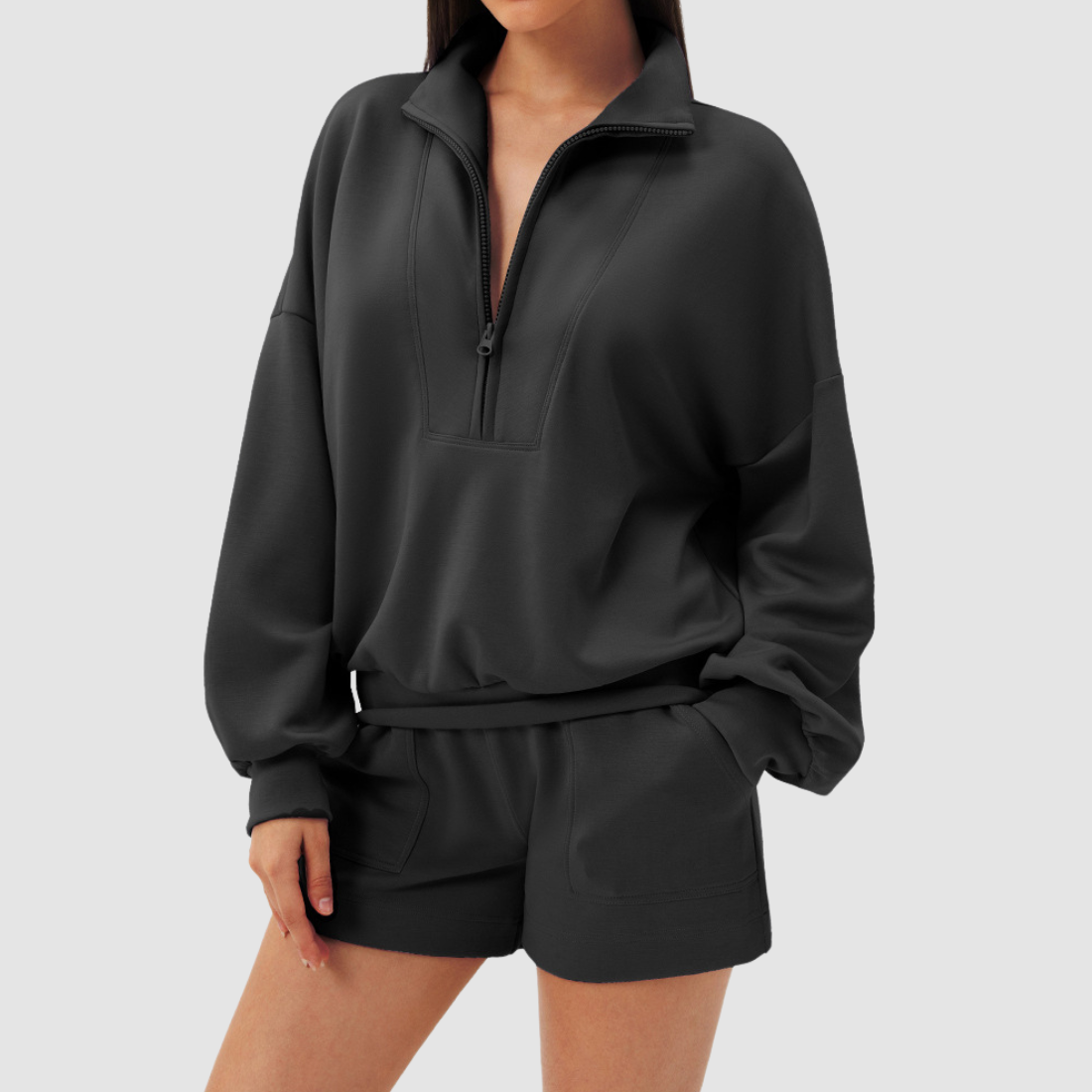 Wholesale Women's Loose Stand-Collar Modal Sports Top