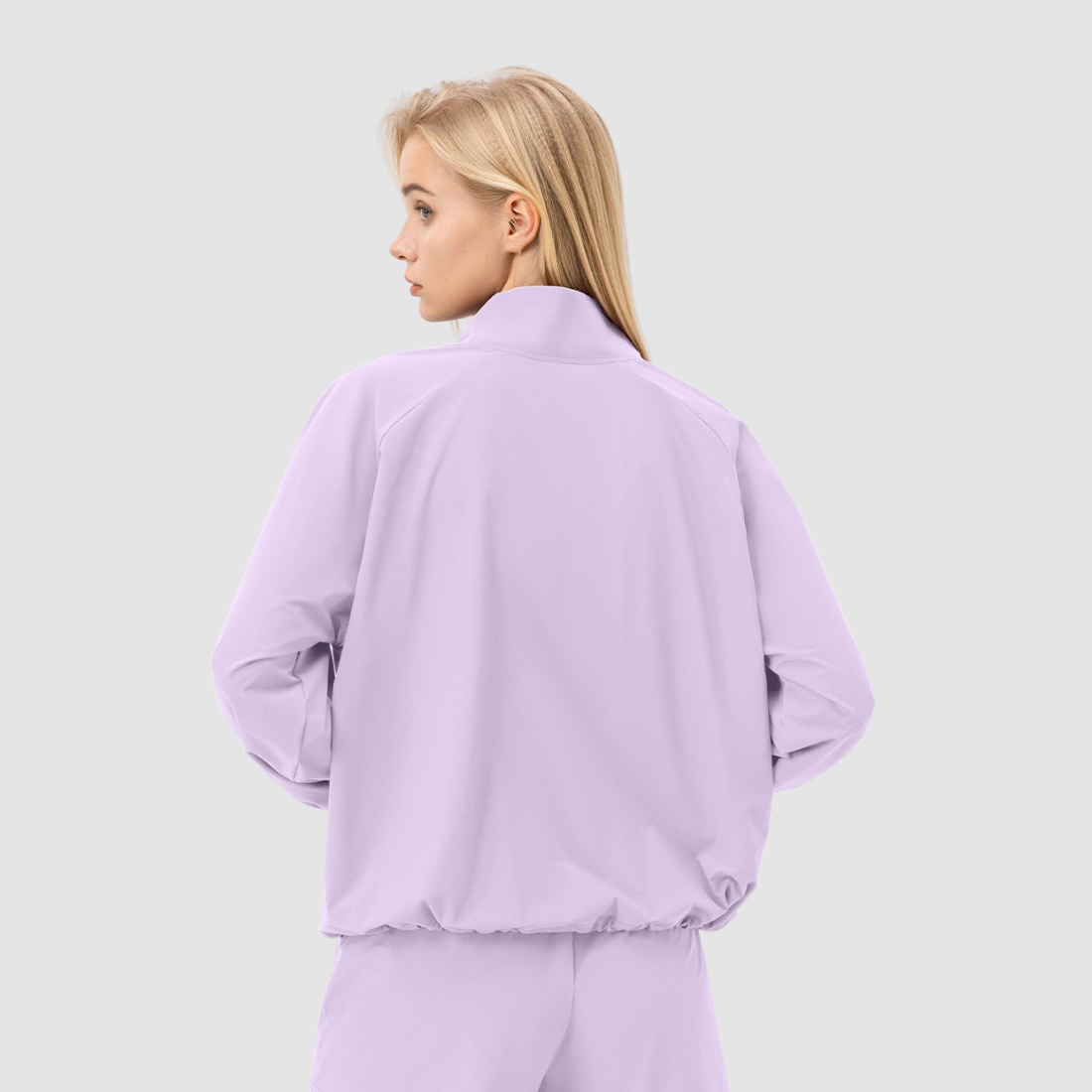 Wholesale Women's Loose Stand-Collar Half-Zip Sports Pullover