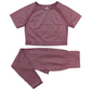 Women's seamless short-sleeve and long pants two-piece set