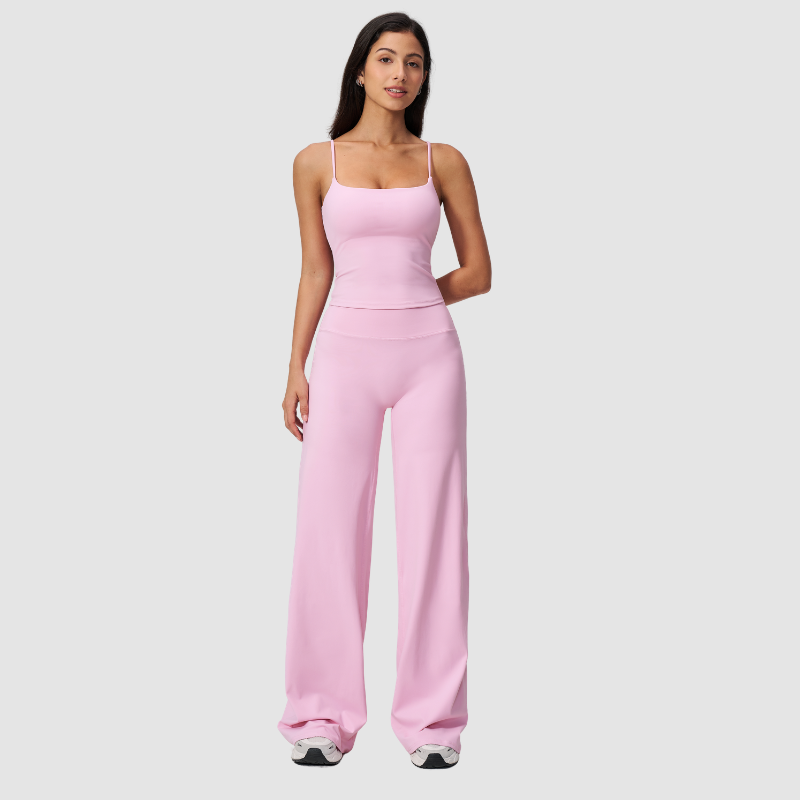Wholesale Women's Brushed Sports vest+Loose sweatpants 2-piece set