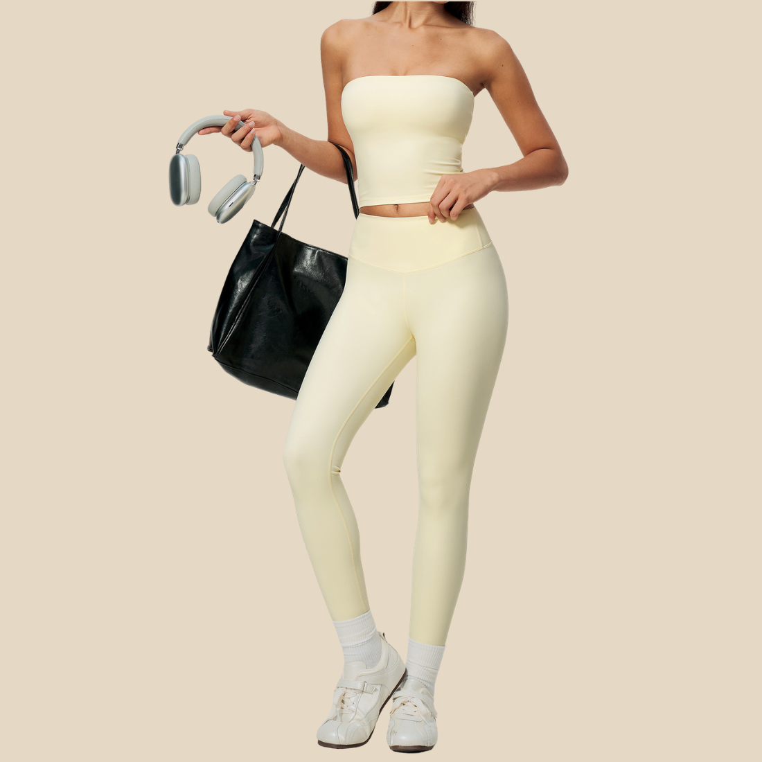 Wholesale Women's Activewear Padded Sports Vest & Fitted Cropped Pants Set