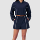 Wholesale Women's UPF50+ Sun Protection Hoodie Jacket + Shorts Set – Colorblock Outdoor Running Sportswear