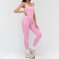 Women's Color-Blocked Backless Sleeveless Jumpsuit