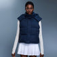 Cropped hooded down vest