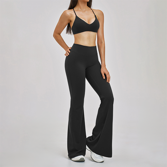 Naked and beautiful back bra+high waisted Legging 2-piece set