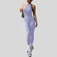 Halter neck and backless jumpsuit
