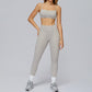 Spaghetti Strap Sports Bra + Sports Pants 2-Piece Set