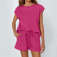 Wholesale Women's Relaxed Round Neck Short Sleeve Two-Piece Set