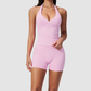 Wholesale Women's Halter V-Neck Yoga Set – Slim Fit Hip-Lifting Tummy-Tucking Quick-Dry Sports Set