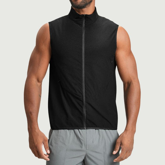 Wholesale mens stand collar zip tank | Wonderxfans bulk activewear