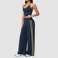 Wholesale Breathable Y-Back Tank Top & Fold-up Flare Pants Set