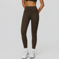 High-waisted, hip-lifting, slimming sports leggings