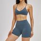 Wholesale Cross Back Tank Top+High Waist short 2-piece Set