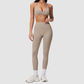 Wholesale Women's Seamless Sports Bra and Leggings Set – Open-Back Yoga Set