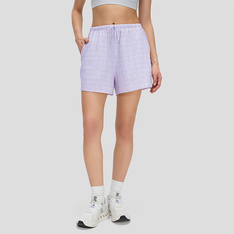 Wholesale plaid quick-drying running training shorts