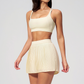 Wholesale Women's Cloud-Feel Cross-Back Sports Bra & Tennis Skirt Set – Moisture-Wicking 2-Piece Athletic Set