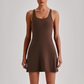 Wholesale Naked-Feel Anti-Exposure Sports Tennis Dress with Built-In Bra – Quick-Dry Active Dress