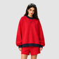 Wholesale Women’s Fleece-Lined Contrast Mock-Neck Sweatshirt