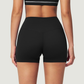 Wholesale Women's Seam-Detail Colorblock High-Waist Booty Shorts – Butt-Lifting Yoga Gym Activewear