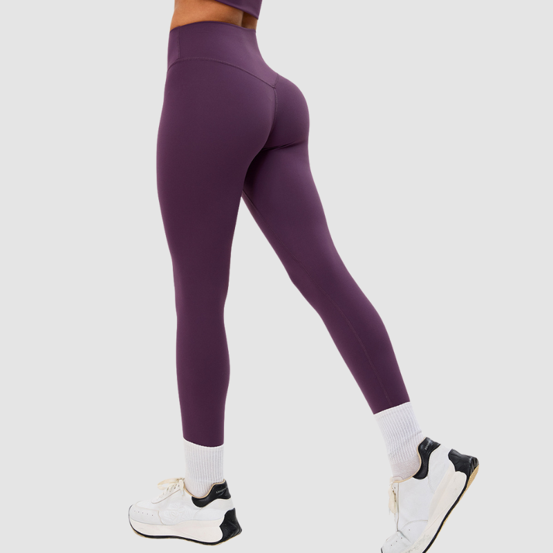 Wholesale solid color slim-fit stretchy leggings