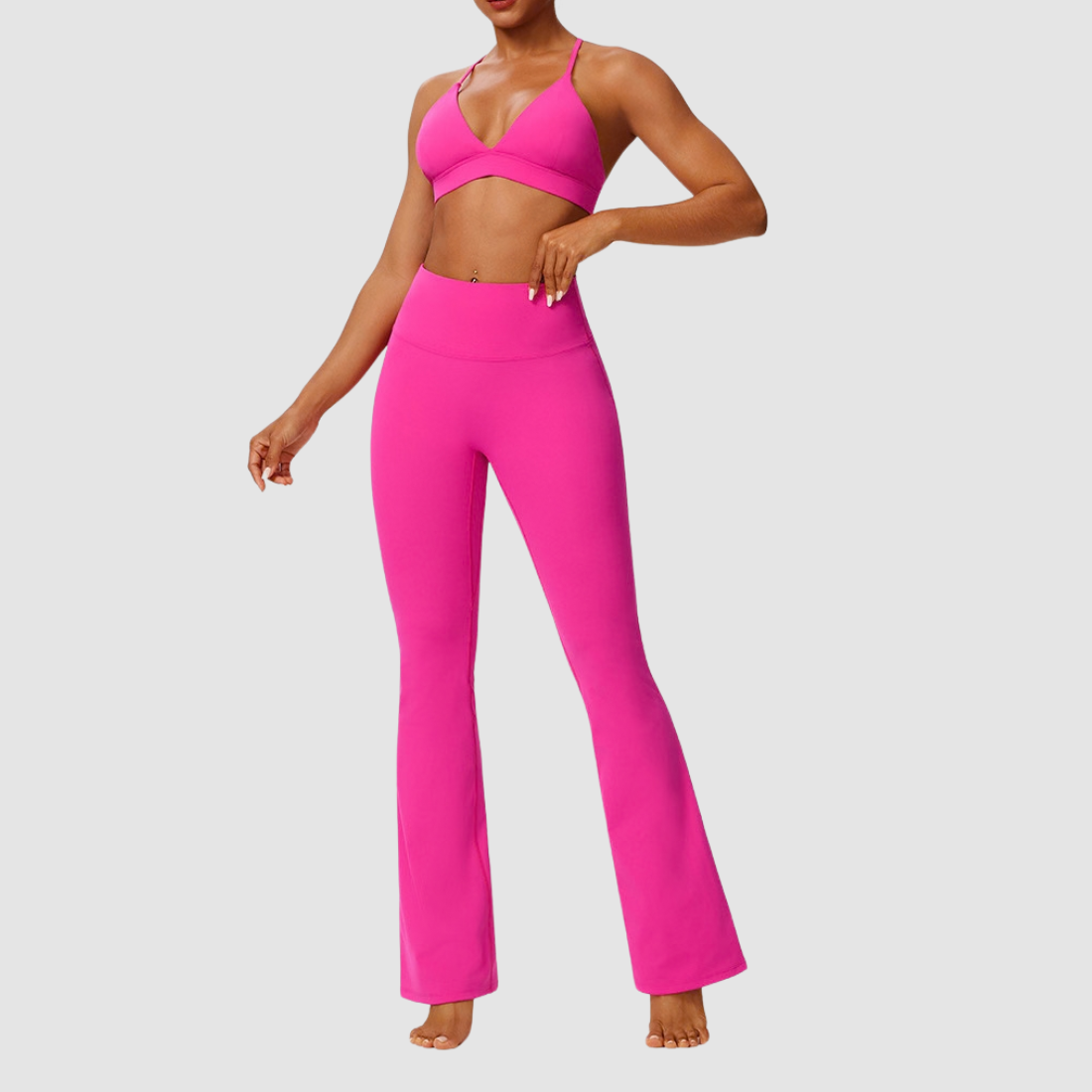 Wholesale Women's High-Stretch Breathable Yoga Three-Piece Set