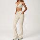 SPORTS BRA +Slim-fit athletic flare pants