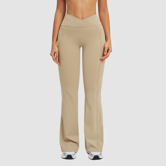 Wholesale women's solid color flared pants | Wonderxfans bulk activewear