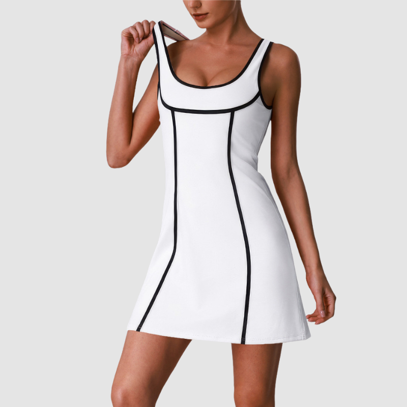 Wholesale color-blocked anti-slip tennis skirt | Wonderxfans bulk activewear