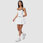 Wholesale I-Shape backless Naked-Feel Sports Bra & Pleated Tennis Skirt Set