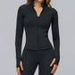 Zippered tight quick-drying sports jacket