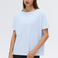 Wholesale Thin Loose Short-Sleeve T-Shirt Yoga Cover-Up