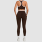 Wholesale contrasting vest+cross waistline legging set | Wonderxfans bulk activewear