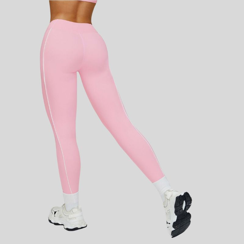 High-waisted contrasting color leggings