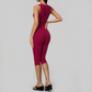 Wholesale Women's Bare-Feel Square Neck Yoga Jumpsuit with Chest Pad & Capri Shorts