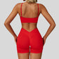 Seamless V-shaped back waist quick-drying shorts