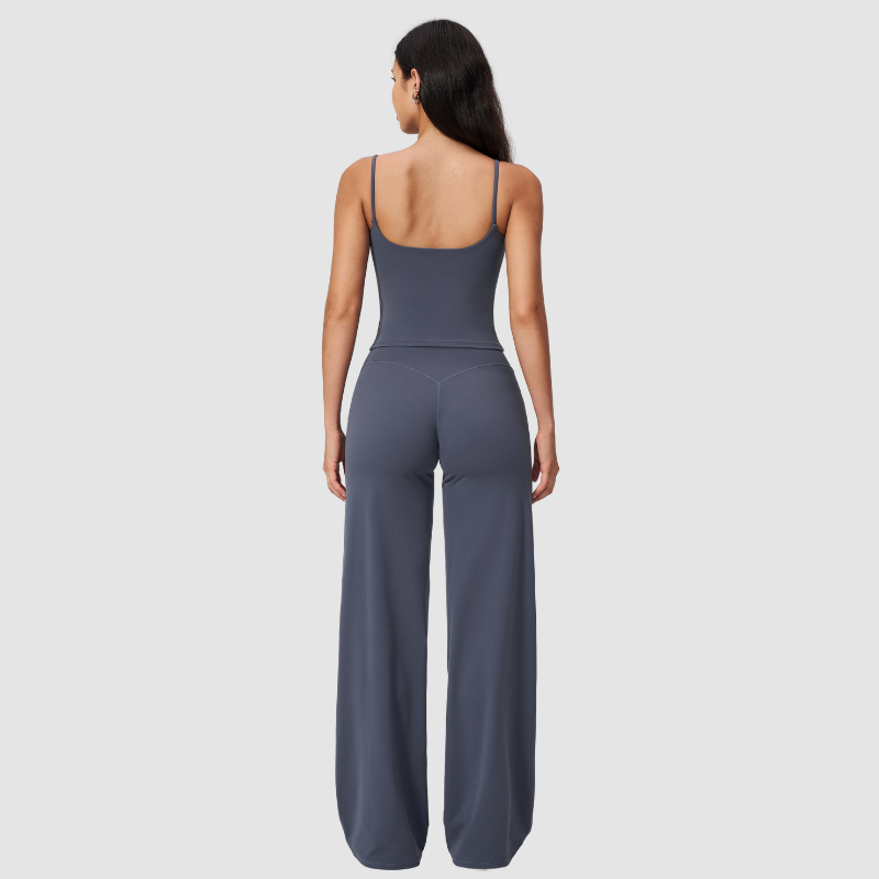 Wholesale Women's Brushed Sports vest+Loose sweatpants 2-piece set